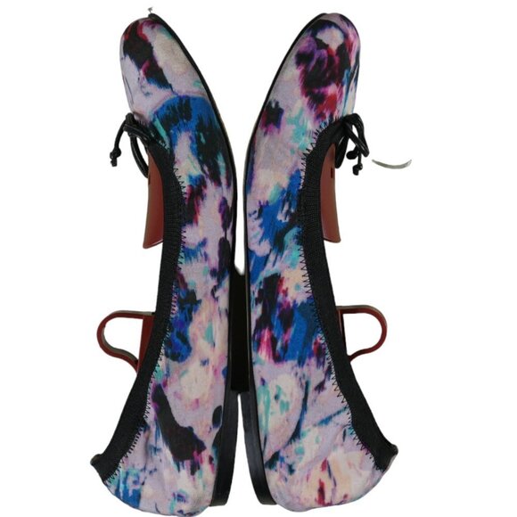 J.Crew Ava Tie-Dye Silk Ballet Flats Multi Color Size 7 #865 - Picture 2 of 9